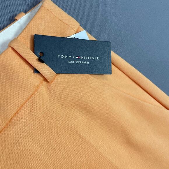 NWT Tommy Hilfiger Pastel Orange High Rise Suit Dress Slack Wide Leg Pants SZ 2 - Picture 5 of 6